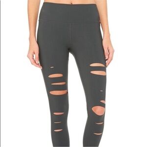 ALO Yoga Charcoal Ripped Leggings